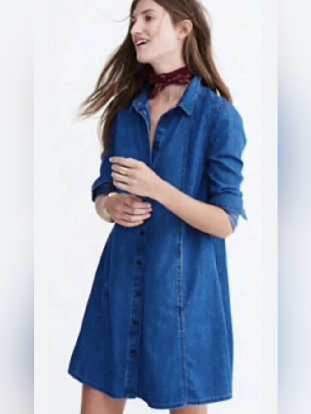 Madewell Indigo Denim Shirt Dress